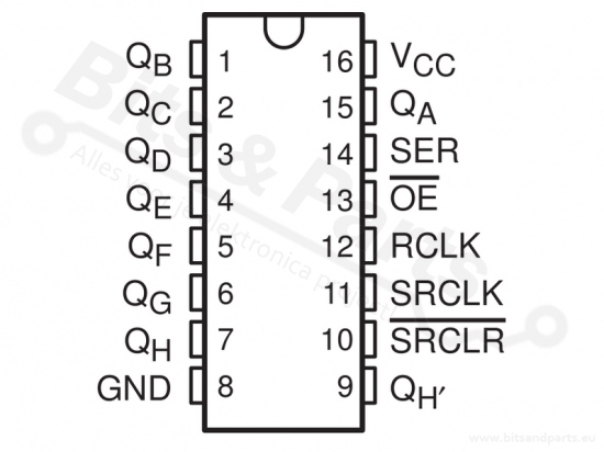 IC 74HC595 8 Bit Shift register